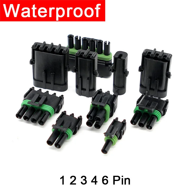 1 2 3 4 6 دبوس دلفي نوع 2.5 السيارات موصل مقاوم للمياه صف مزدوج واحد 12015791 12010996 120109756 120109732 120157911 #1