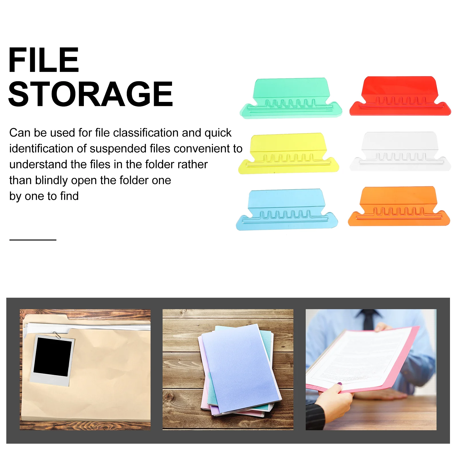 60 Pcs Folder Tabs Hanging Label Index Sheet File Labels Identification Removable