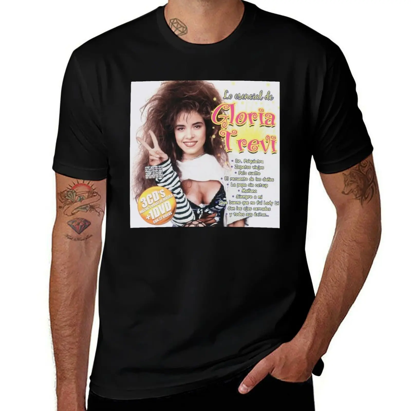 

Gloria Trevi - Lo Esencial De Gloria Trevi album 2009 T-Shirt plus sizes Men's cotton t-shirt