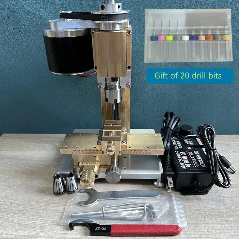 Desktop multifunctional micro drill mill machine 0.01mm high precision for fine machining miniature metal parts