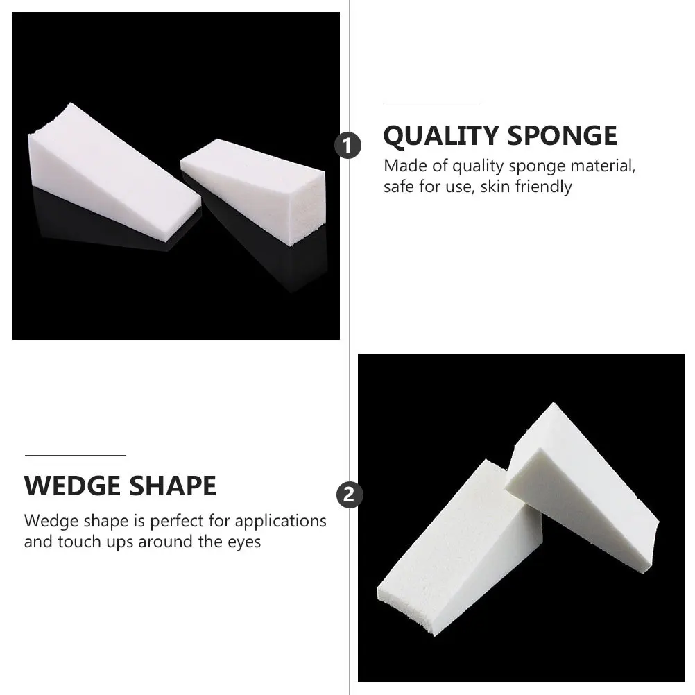 48 pezzi cunei in spugna per cuneo per trucco per nail art sbiadito rimozione smalto kit di tamponi di cotone soffio per pulizia del viso