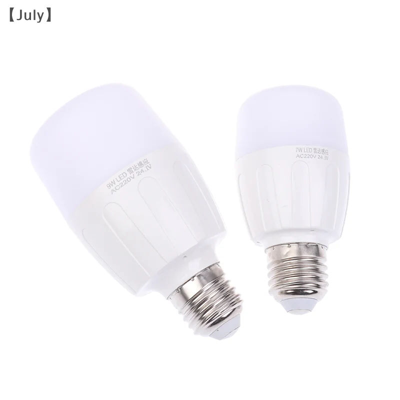 5/7/9W 220V เรดาร์ LED Sensor หลอดไฟ Motion เปิดใช้งานไฟ LED Light Radar Sensor Light Corridor Sensor Light