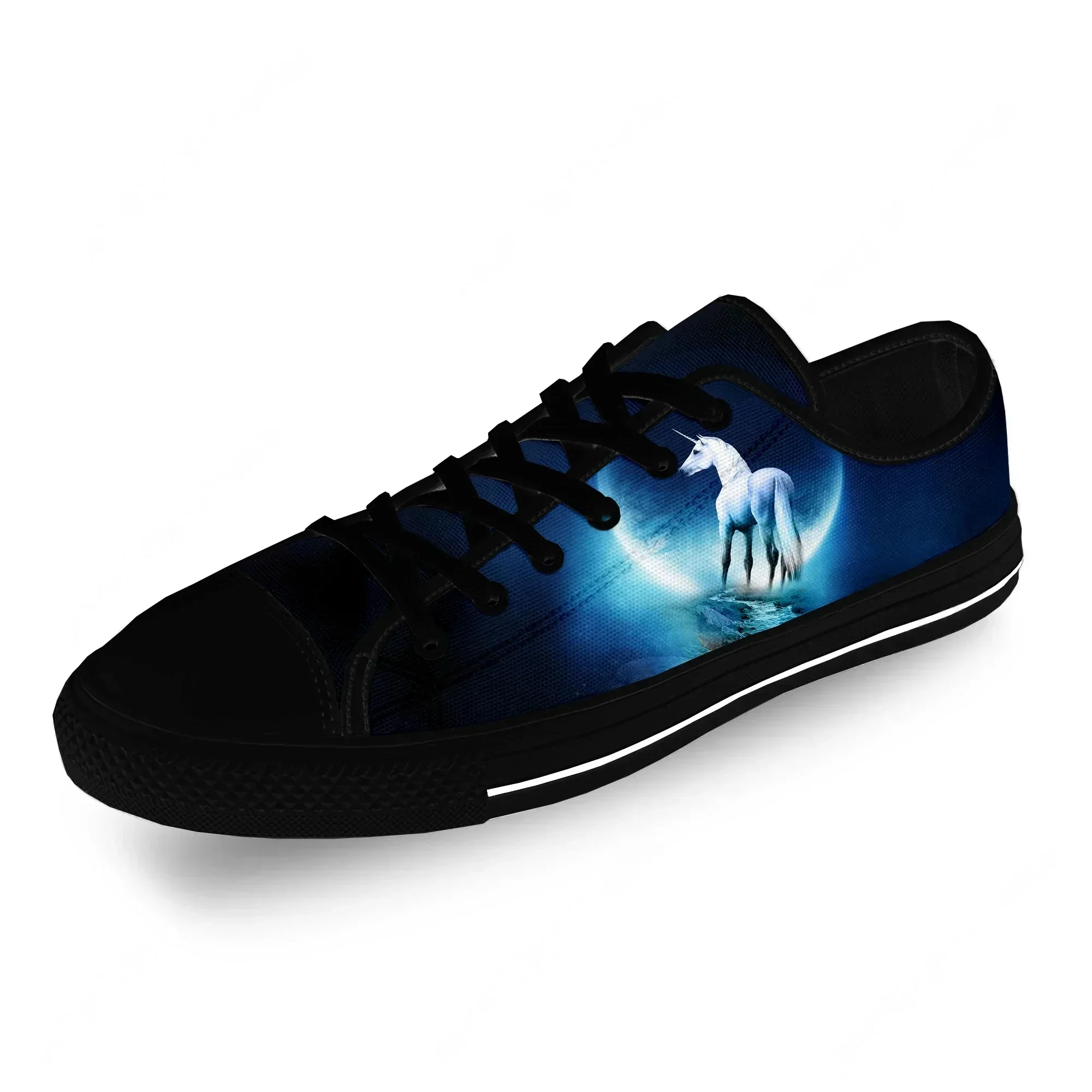 3D Horse Animal Aesthetic Cool Casual Cloth Fashion 3D Print Low Top Canvas Shoes Men Women Lightweight Breathable Sneakers
