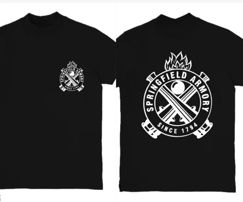 2026 Sommer Neu Springfield Armory Style Fan Geschenk Y2K Hip Hop Style Street Fashion Bedrucktes Herren-T-Shirt – Detail 2