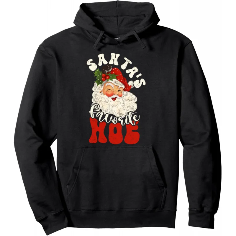 

Christmas hoodiethe old man's favorite pullovermischievous style round neck long sleeved shirt