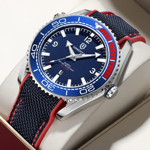 Imagen 1 del producto Reloj de Hombre con correa de silicona a la moda, Reloj militar resistente al agua con calendario, relojes de pulsera de cuarzo, Reloj deportivo para Hombre