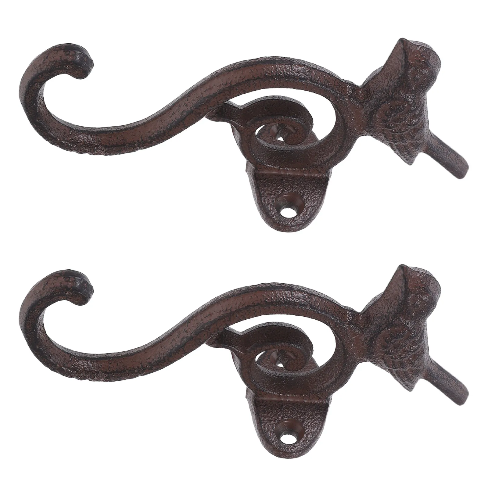 2Pcs Cast Iron Wall Hooks Bird Shape Vintage Metal Coat Rack for Hanging Hats Coats Keys Decorative Wall Mount Hooks