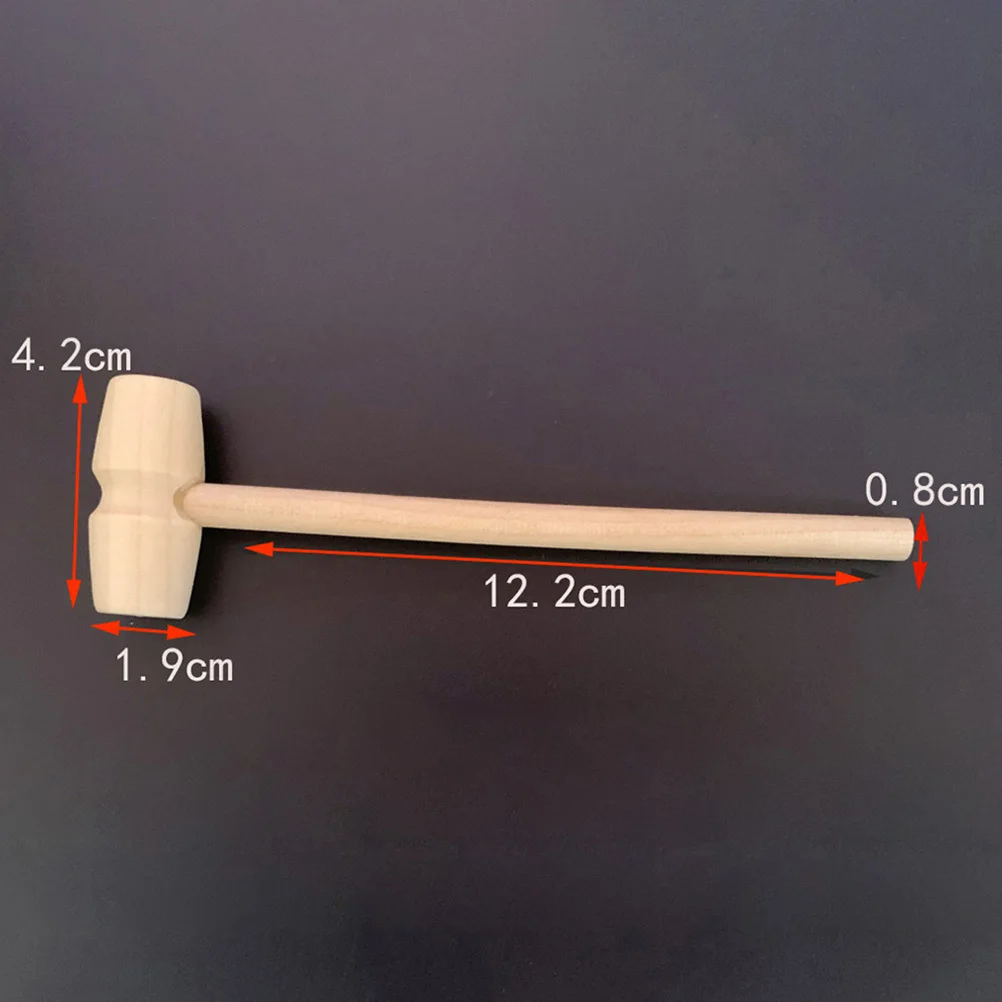 20 قطعة الأطفال ضرب المطارق الخشبية الصغيرة التعليمية مطارق مقبض طويل مونتيسوري قصف البراعة تحسين اليد العين #5