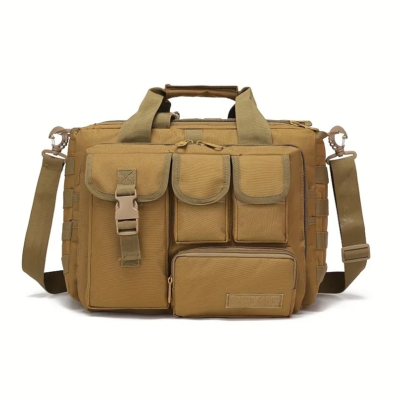 Waterproof Wear-resistant 800D Oxford Fabric Tactical Laptop Bag Large Capacity Portable Handbag Shoulder Bag