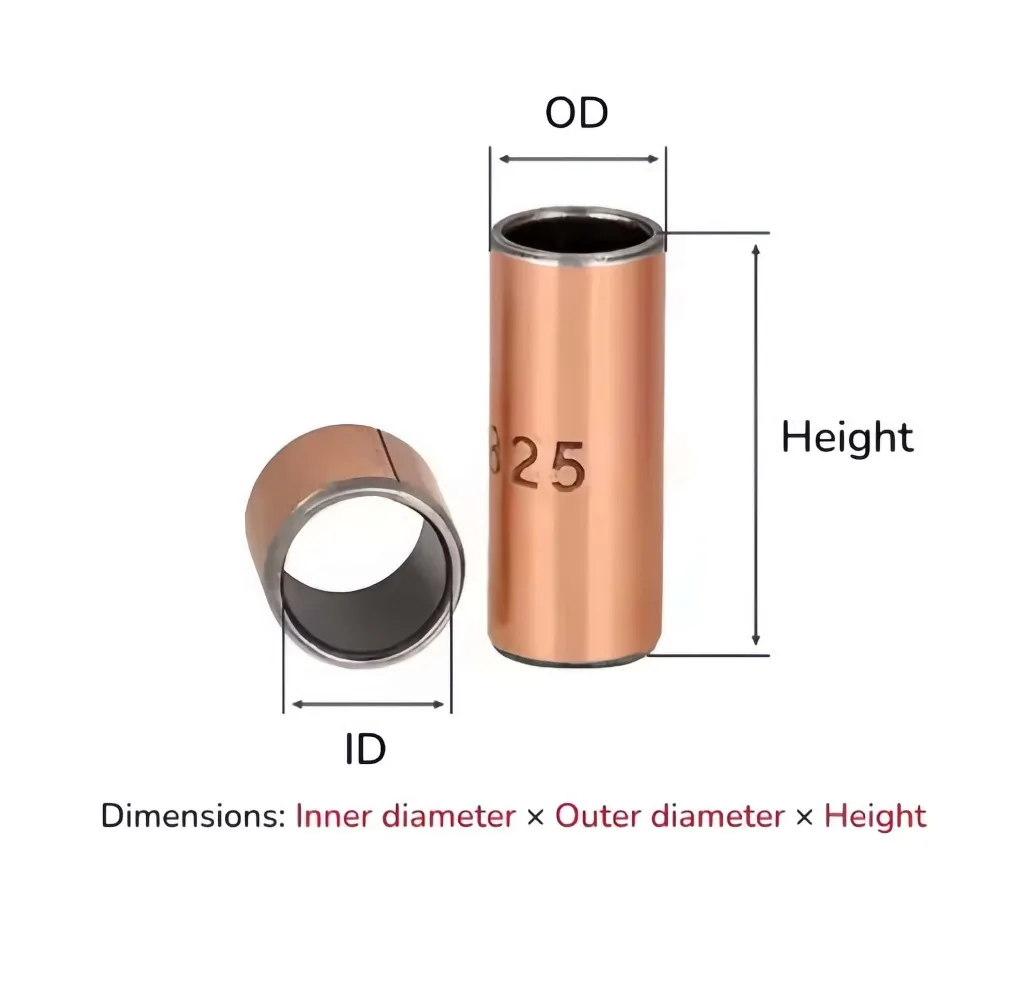 DU Composite Split Bushing ID40-100mm OD44-105mm Copper Based Self Lubricating Oil Free Plain Bearing Sleeve Transmission Parts