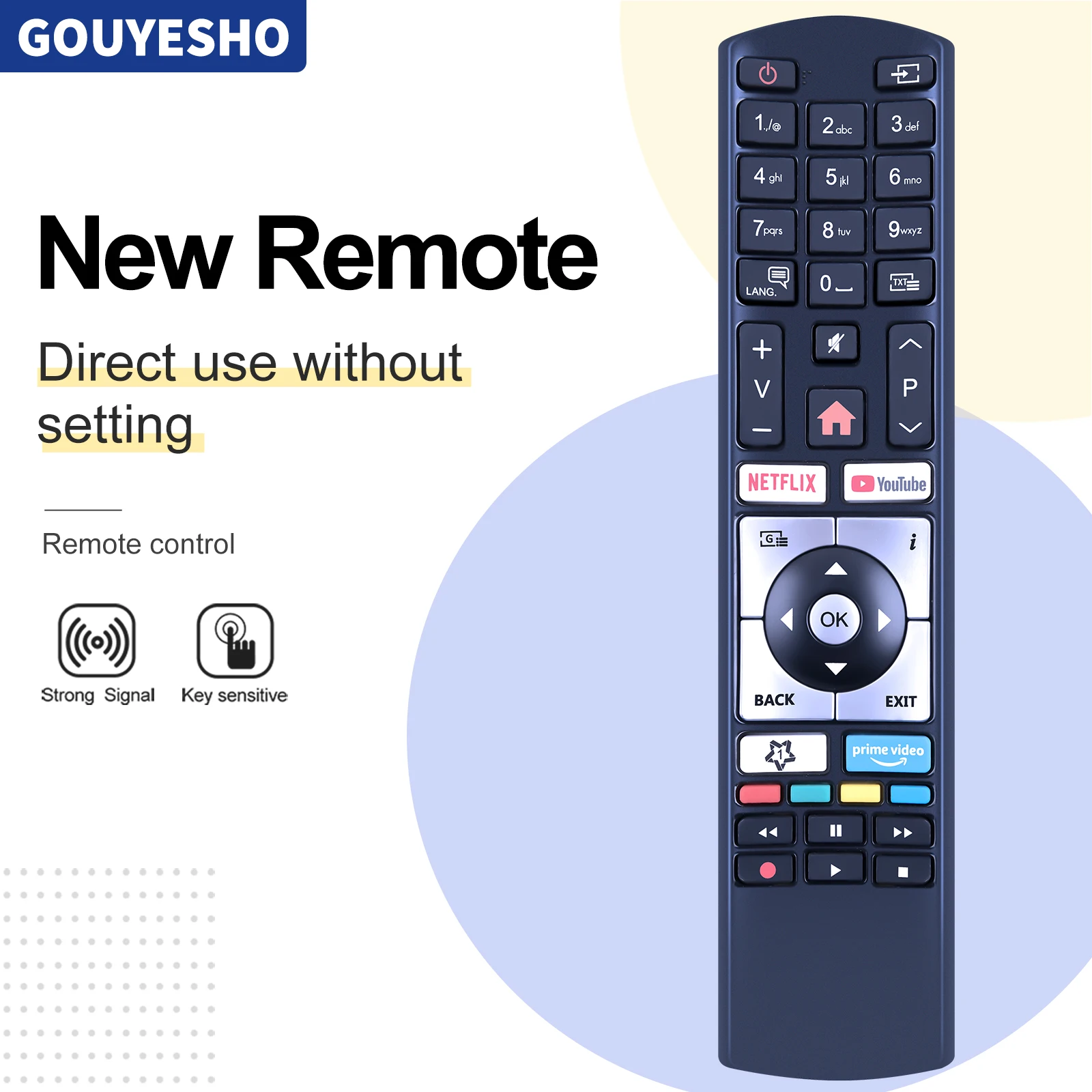 New RC4318 RC4318P Remote Control For Vestel Finlux Telefunken Edenwood 4K Smart TV C40U446 C40U446A D40U297M4CW D40F289R4CW