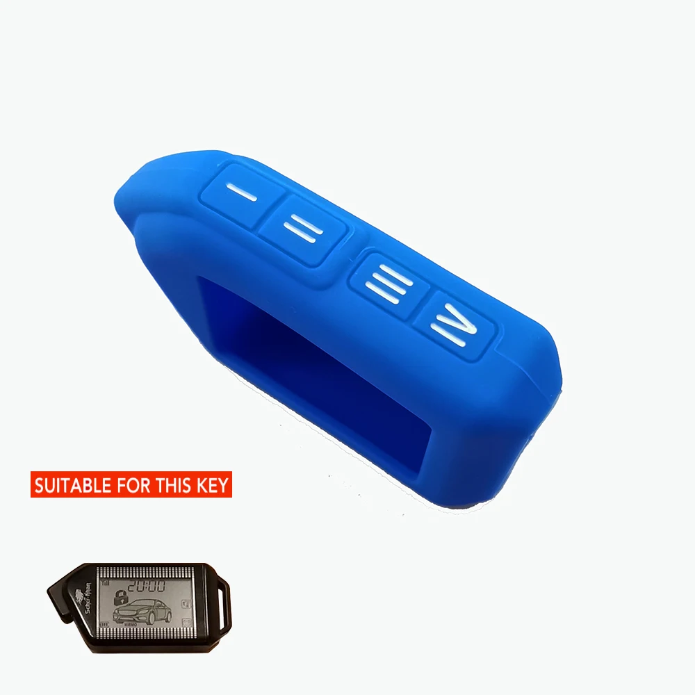 Чехол для двухстороннего ключа из силикагеля для Sher-khan Mobicar A Mobicar B, безопасность в двух чувствах, автомобильная сигнализация, русская версия, корпус