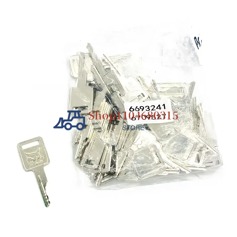 

10 PCS Key 6709527 For BOBCAT Ignition Starter Switch Fit Skid-Steer Track Loader Mini Excavator MT55 D250 6693241