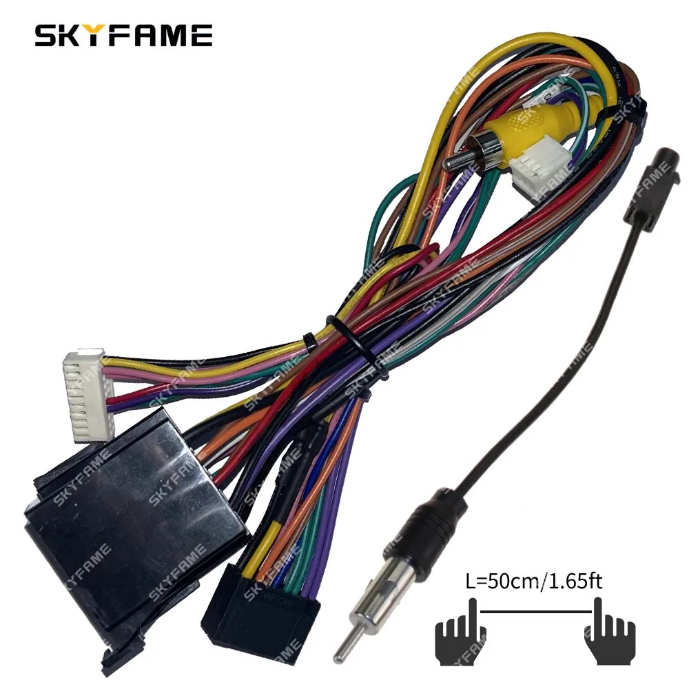 SKYFAME سيارة 16pin الأسلاك تسخير محول Canbus صندوق فك أندرويد راديو كابل الطاقة ل JAC صقل S4 JAC-RZ-07/OD-JH-05