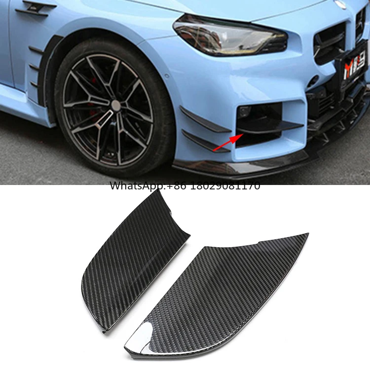 

Dry Carbon Fiber Air Intake Grille For Bmw M2 G87 2022-24 Real Carbon Front Bumper Air Duct Vent Trim