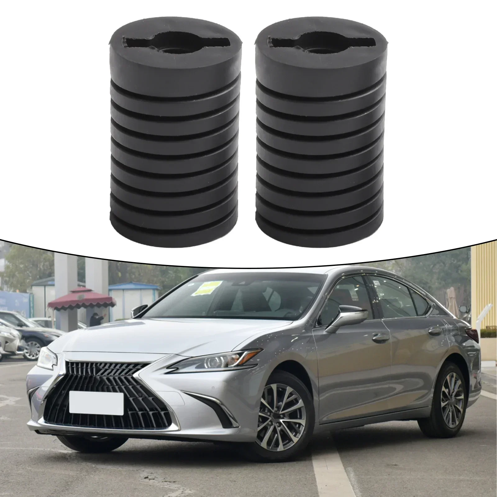 2pcs Car Rubber Hood Bumper Cushion 53384-50010 For Lexus For LS460 For LS460L For LS600hL For Toyota For Venza For Corolla