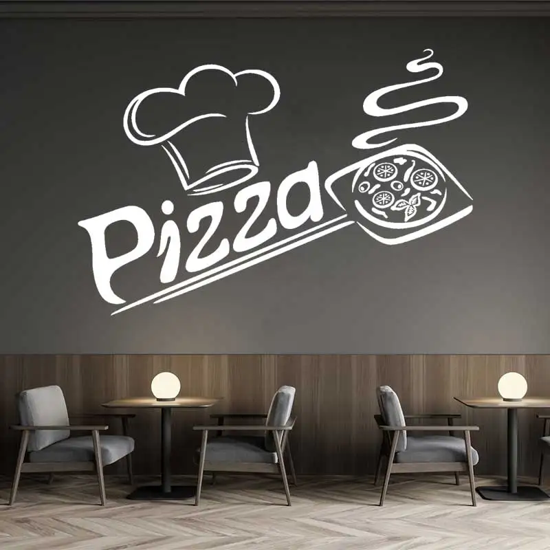 Sa Italian Pizzeria Restaurant Vinyl Wall Sticker Kitchen Door Showcase Window Glass Shop Recruit Interior Sticker Mural Gift 4