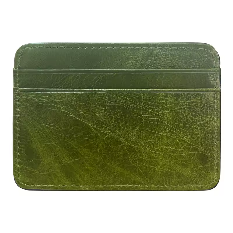 New Cow Leather Men's Card Bag Coin Purse Slim Credit Card Holder Wallet For Men and Women ID Card Pocket - Image 8