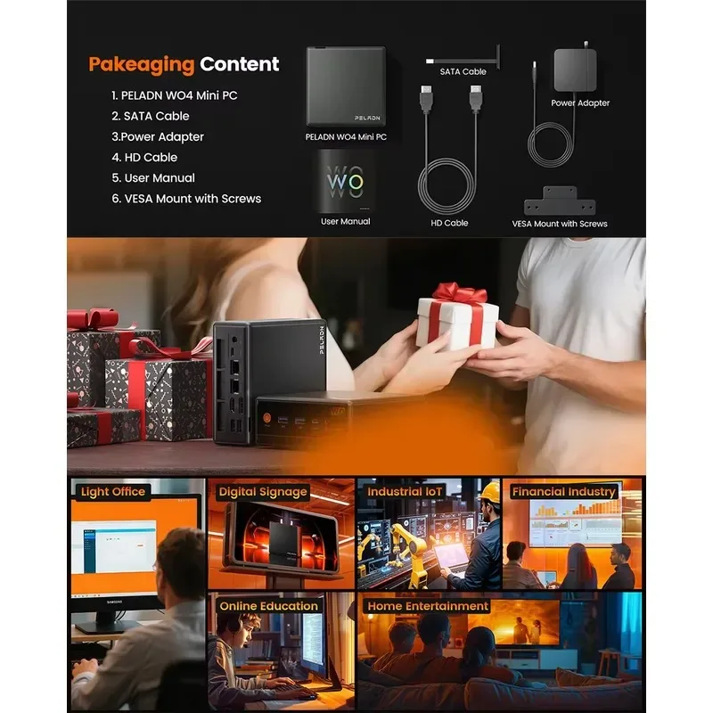 Hot Sale New Compact Desktop Ryzen5 7640HS Mini PC Hexa Core SSD Windows 11 Pro Integrated Graphics GDDR5 Video Memory