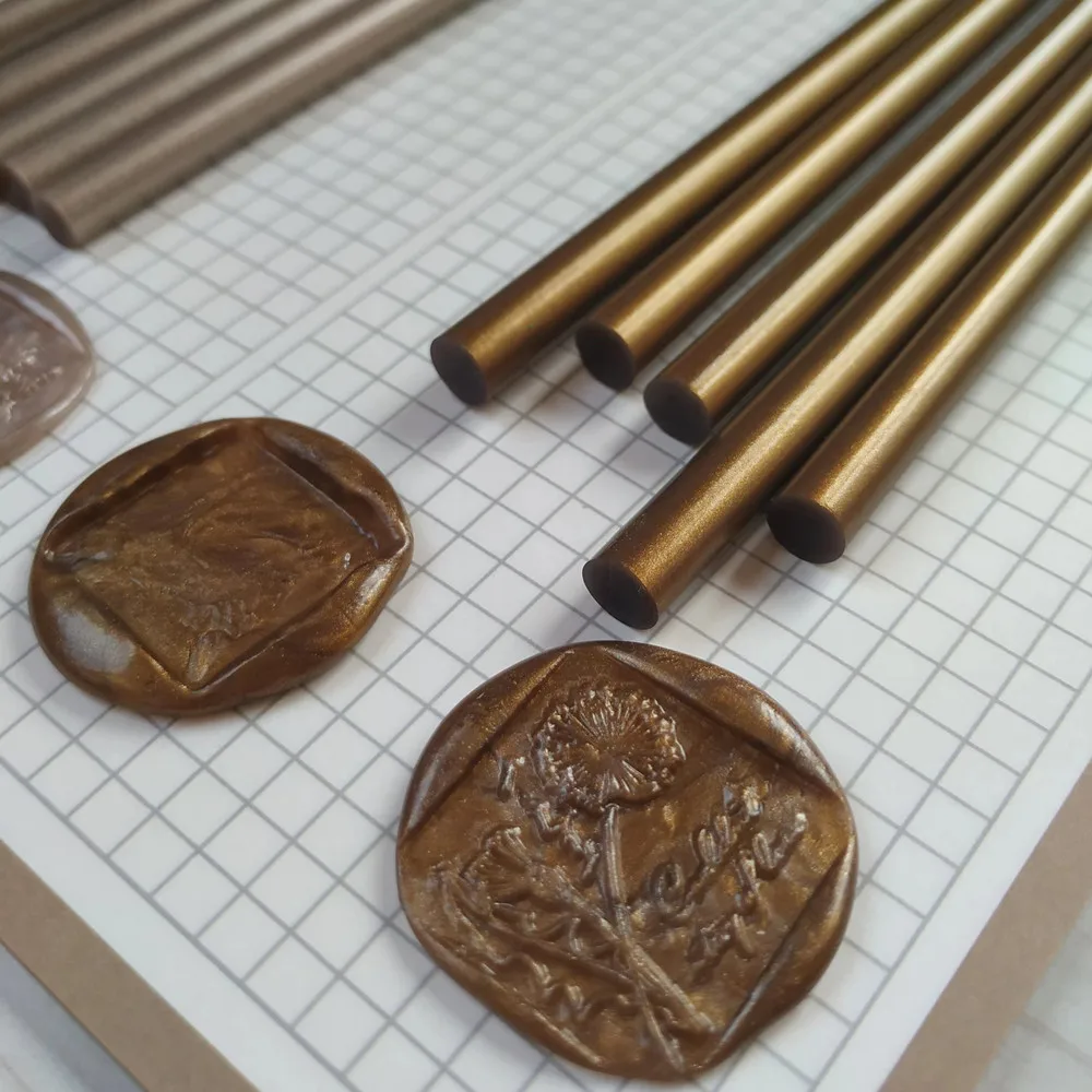 20Pcs/Lot Bronze Hot melt glue stick Metal texture High viscosity Glue sticks for gun DIY hot glue 3D printing pen