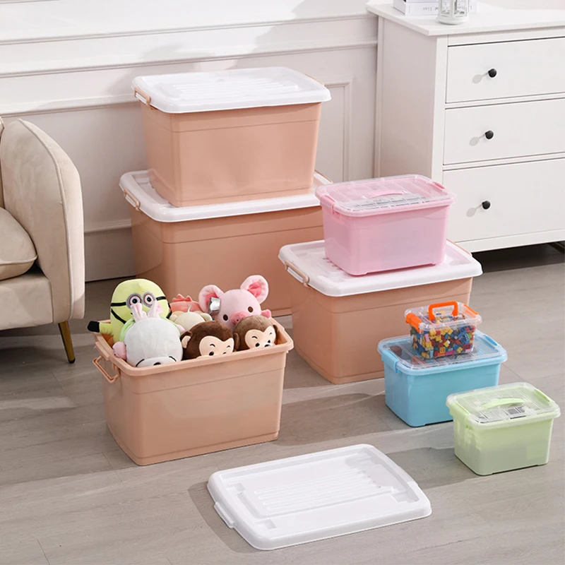 Portable Transparent Food Storage Box Home Toy Clothing Organizer Container Medicine Boxes Bathroom Storage Large Capacity