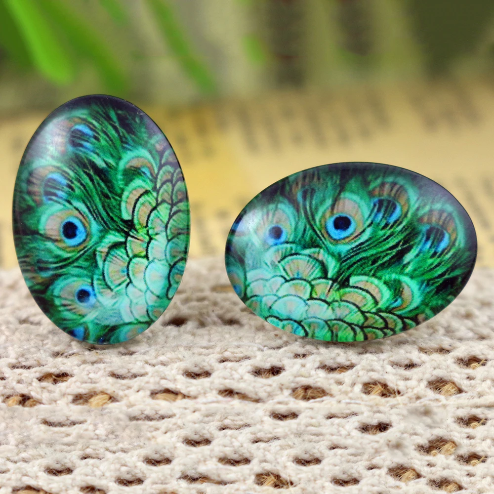 Fashion Popular Handmade Accessories Hot Sale 10pcs 18x25mm Handmade Photo Glass Cabochons