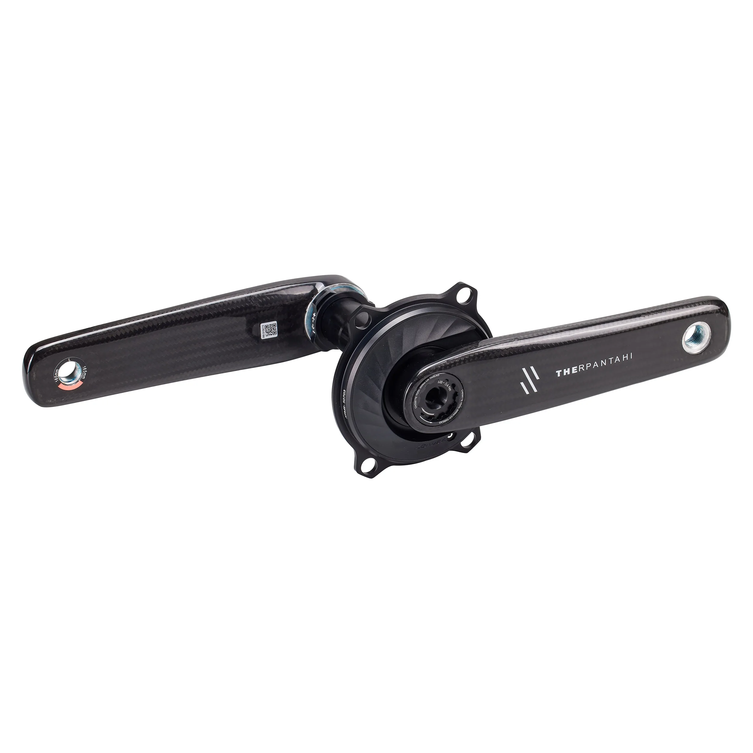 Road Folding Bike Full Carbon Power Meter Crank 165mm/170mm Cycling 110BCD 4 Bolt 24mm Titanium Spindle Spider-Based Crankset