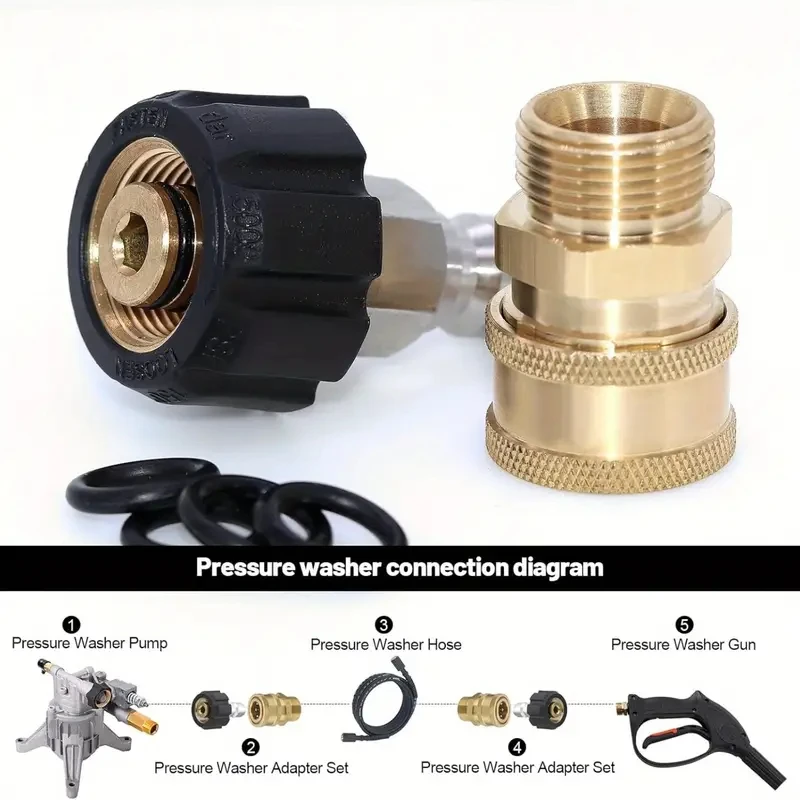 Pressure Washer Adapter Set, 3/8