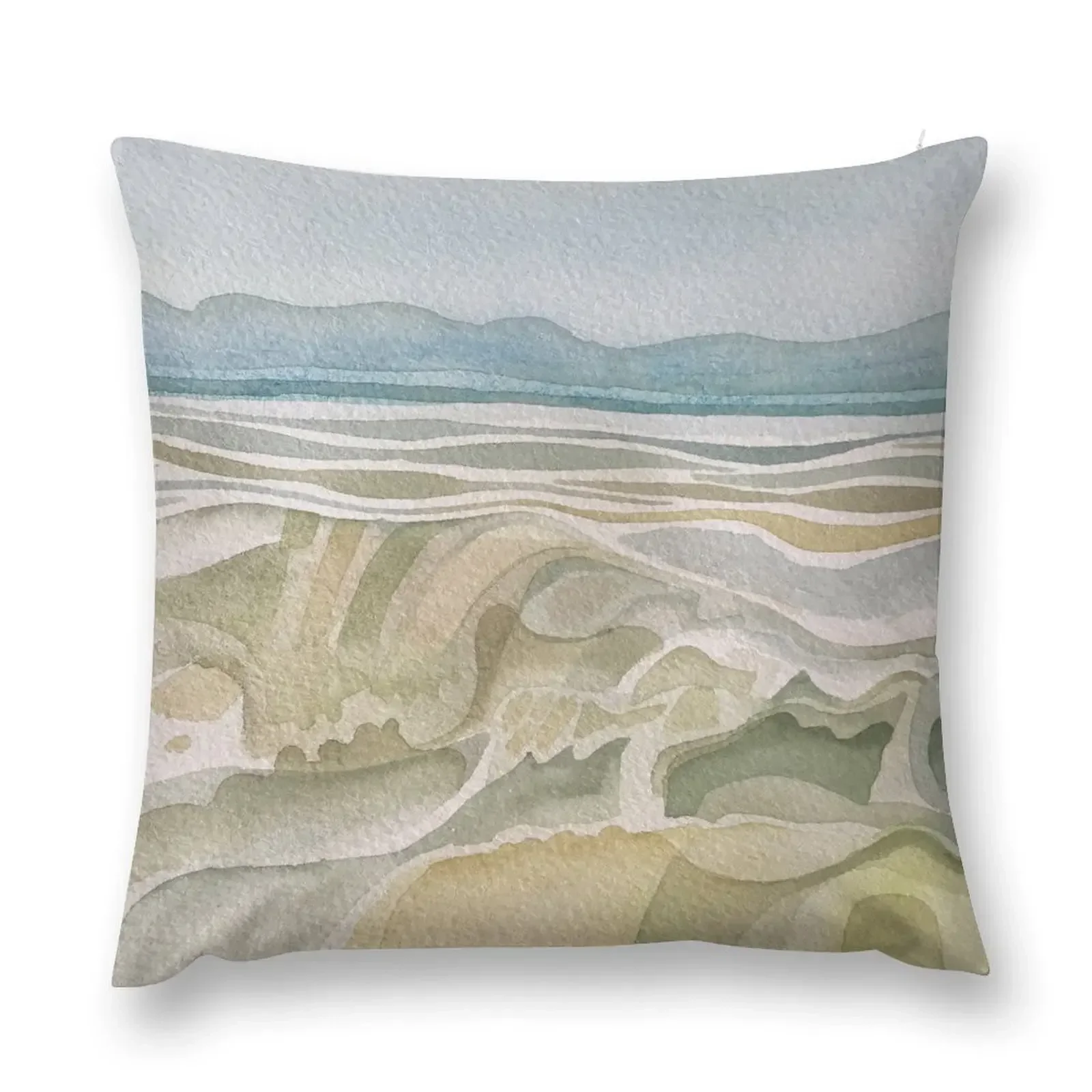 Abstract Cornish English Beach Seascape British Landscape Throw Pillow Pillowcases Bed Cushions Christmas Pillow pillow