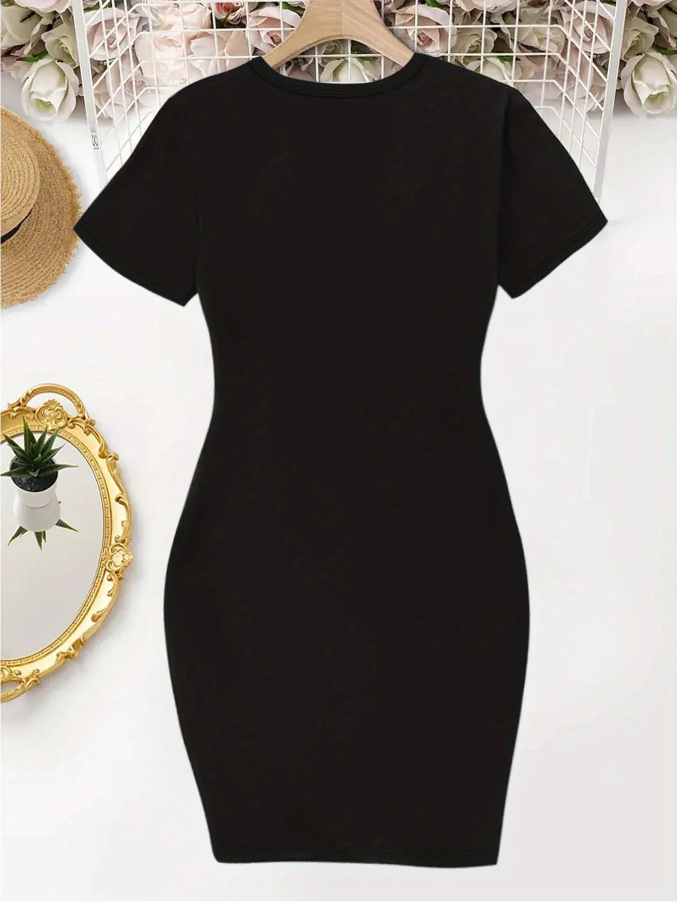 تي شيرت نسائي صيفي عصري ميلانو إيطاليا مطبوع عليه حروف كاجوال مثير بقصة ضيقة وأكمام قصيرة ورقبة مستديرة تي شيرت تنورة قصيرة