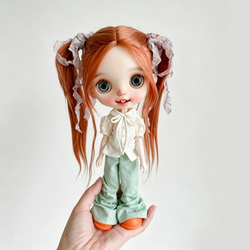 For Blythe Fashion OB24 Doll Outfit Flared Trousers Pants For Azone OB22 1/6 Scale Dolls Clothing Accessories