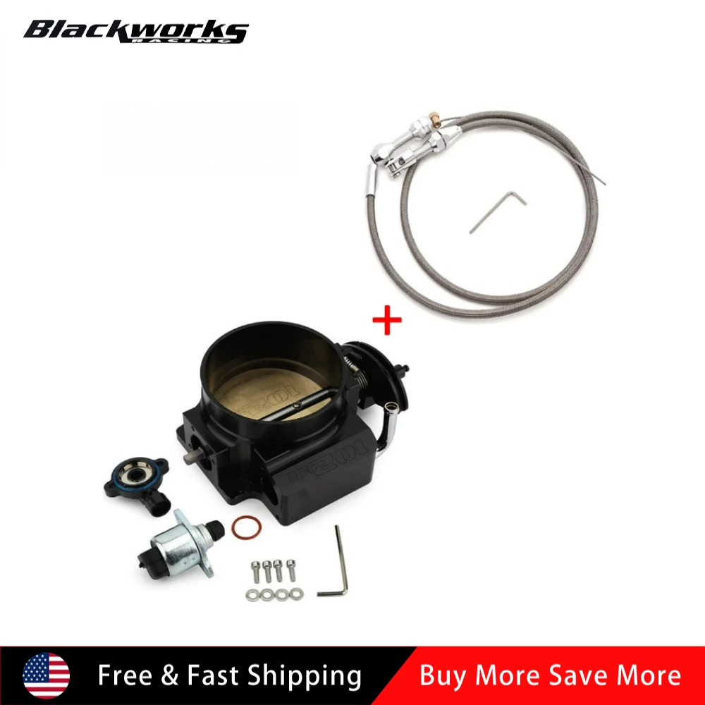 

102MM LS Throttle Body with Position Sensors TPS IAC & Throttle Gas Cable Kits for Chevy Corvette 1997-2004& 2005-2007