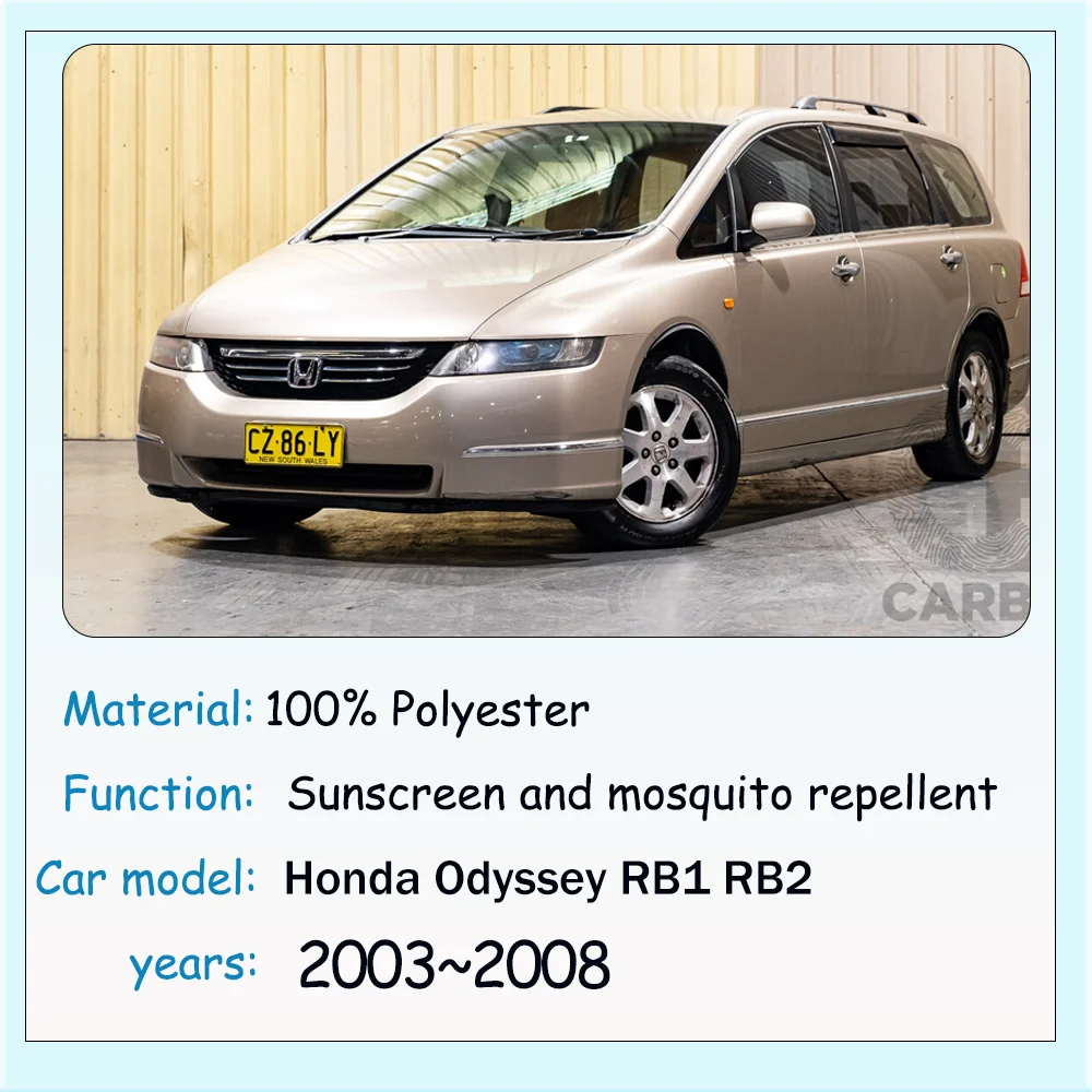 For Honda Odyssey Luxury 2003~2008 2004 2005 2006 Car Magnetic Mesh Privacy Sunshade Side Window Sun Shade Protection Accessorie