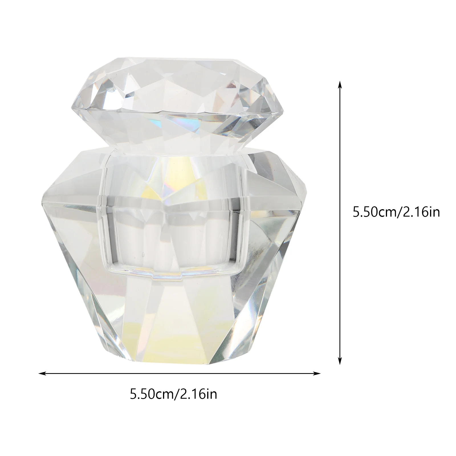 Taza Irregular de cristal para decoración de uñas, polvo acrílico duradero, contenedor de líquidos para mezclar uñas, herramienta de manicura, taza líquida para manicura, 1 Uds.