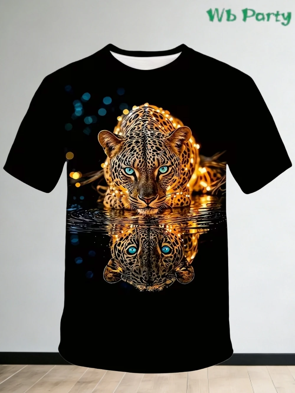 

Men T-Shirts Tide Leopard Picture 3D Print Summer New Casual Hip Hoptees Outdoor Street Fashion Short Sleeved Top Men Clothing