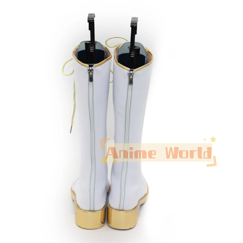 Children Adult Boys Girls Kids Kpop Rumi Zoey Mira Cosplay Boots White Leather Shoes Halloween Carnival Party Role Playing