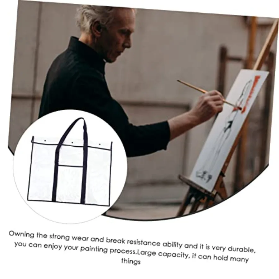 Transparent Storage Bag with Foam Board for Artwork Protection: Ideal for 30x40 Art Portfolio 18x24 Drawing Board Carrier Large