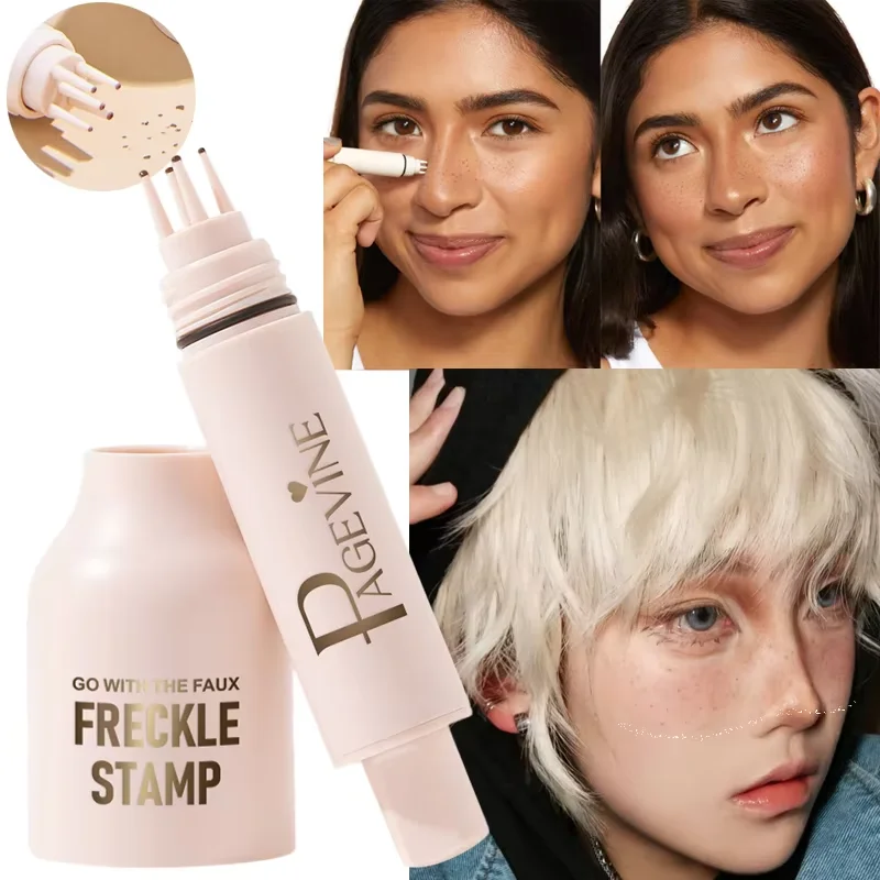 Facial Freckle Stamp Pencil Natural Make Up for Freckles Dark Spots Moles Concealer Feminine Contour Waterproof,not Easy To Fade