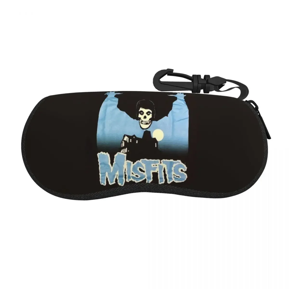 กล่องใส่แว่นตา Heavy Metal Misfits ลายหัวกะโหลก แบบพกพา สำหรับผู้หญิงและผู้ชาย  กระเป๋าใส่แว่นตาแบบนิ่ม