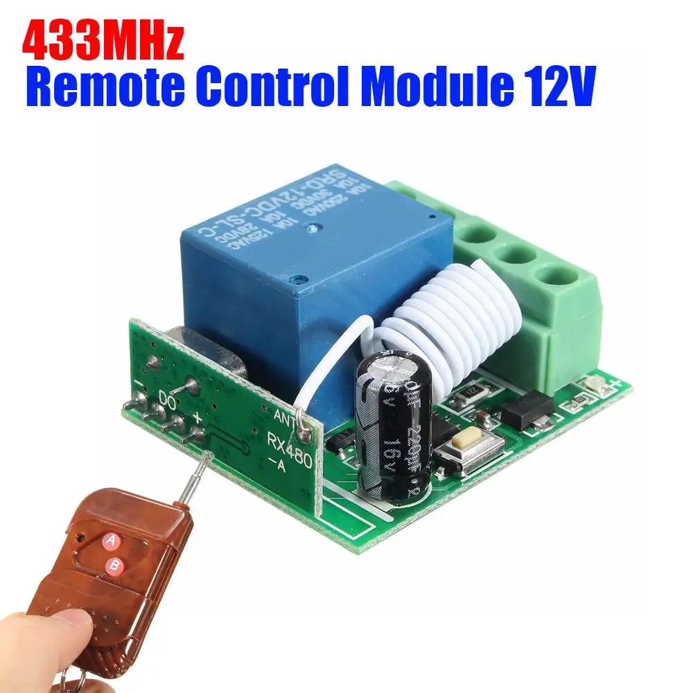 DC12V 10A 1CH 433MHz Wireless Relay RF Remote Control Switch Receiver