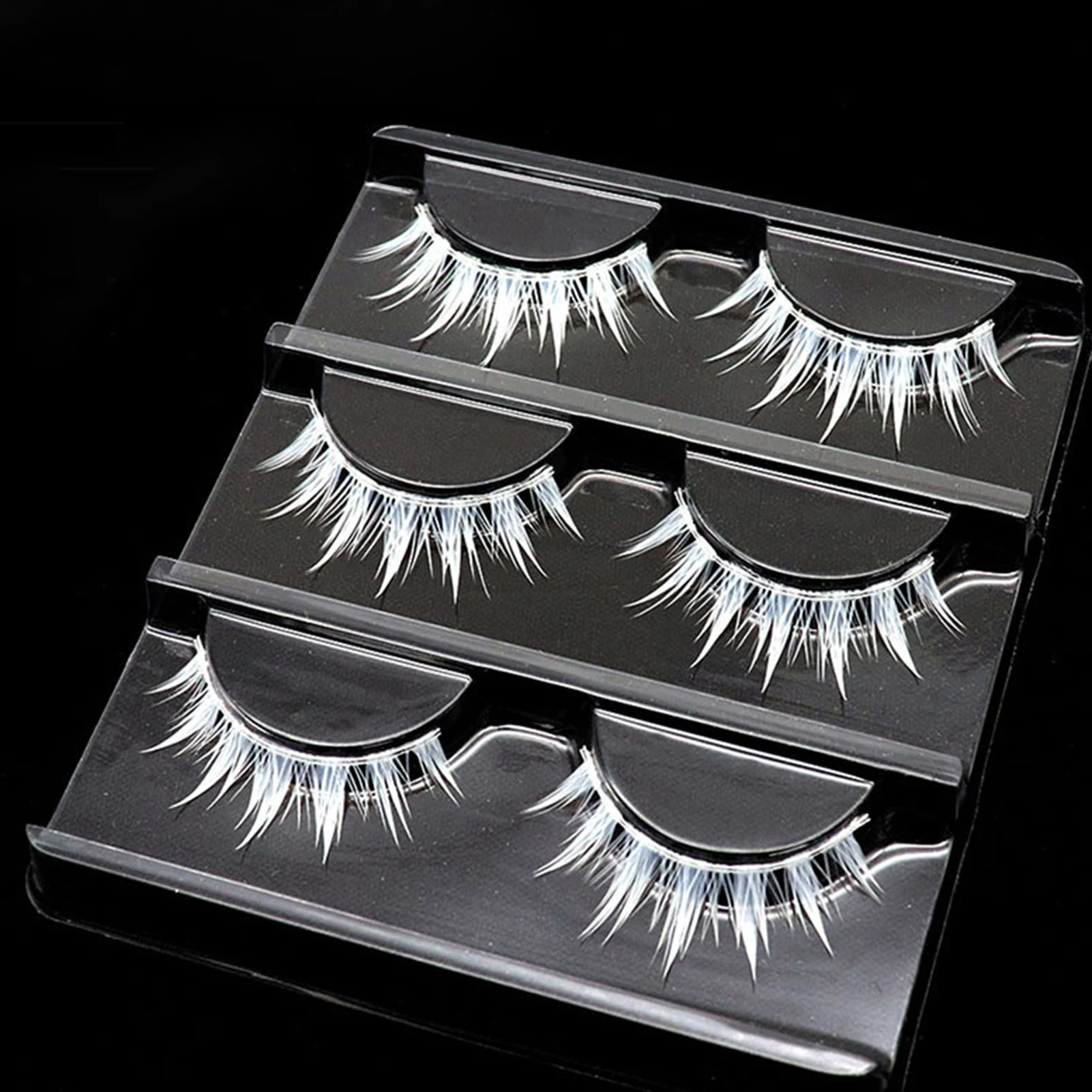White Strip Lashes cosplay False Eyelashes Extensions Natural Thin Band manga lashes For Professional Makeup Salon party
