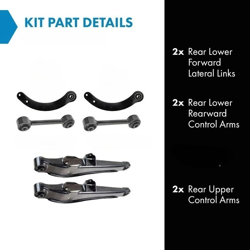 6PCS Rear Suspension Control Arm Kit for Jeep Patriot Compass Dodge Caliber 2007 2008 - 2017 5105270AA 5105270AC 5105272AB