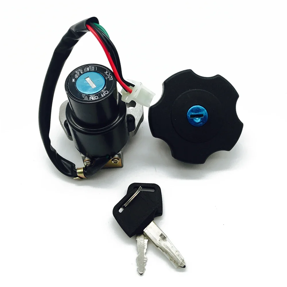 

Motorcycle Ignition Switch Fuel Gas Cap Lock Key Kit For Yamaha DT200 DT200R TW200 XT225 XT600