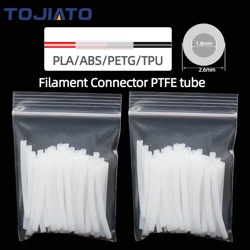 20-80 sztuk akcesoria do drukarek 3d 1.75MM złącze spawarki żarnika Joiner rura PTFE spawarka żarnika spawanie żarnika