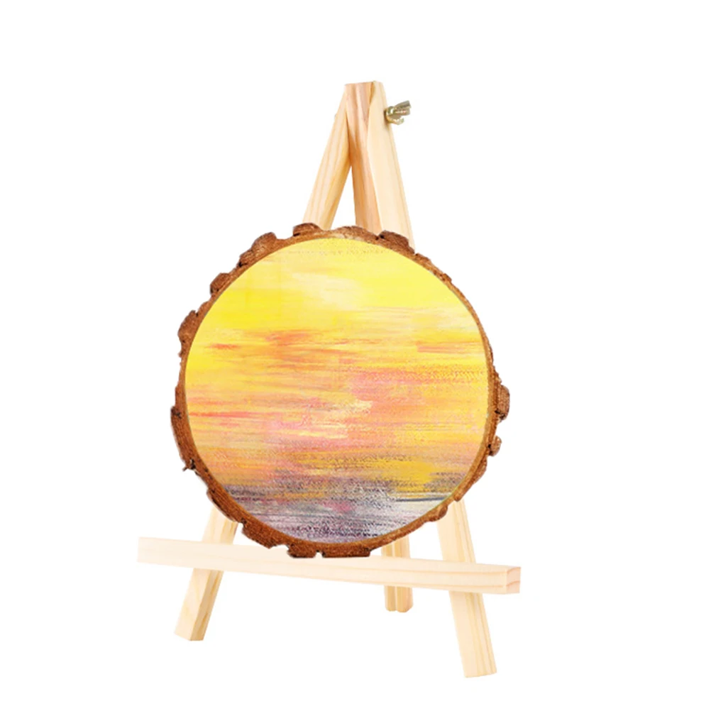 

3 pcs Mini Wooden Easel Durable Lightweight Display Paintings Artwork Photos Beginner Artists Students Studio Tabletop Triangle