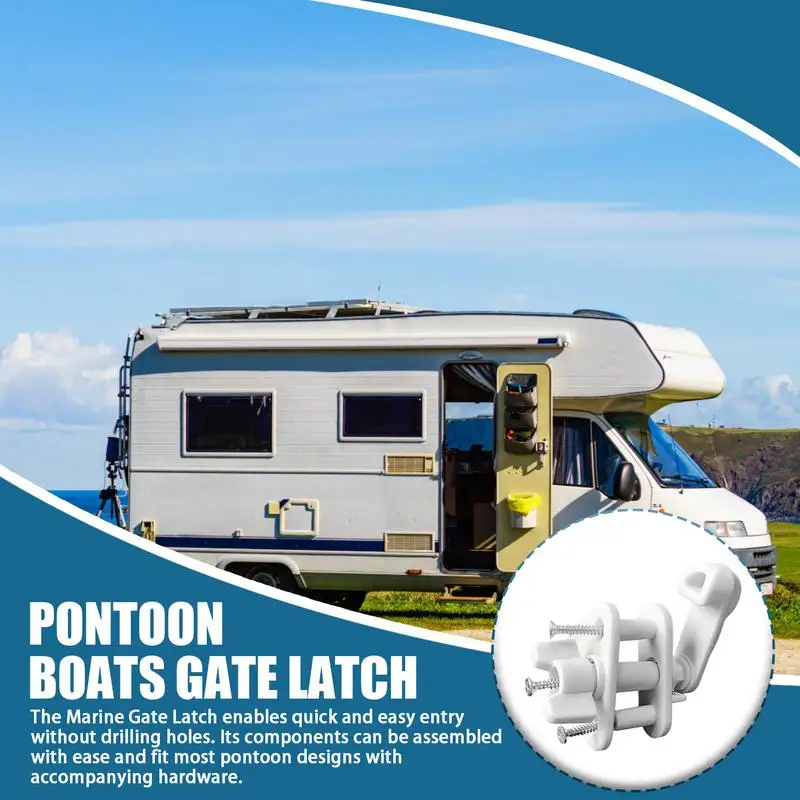 

Дверная защелка для понтона, защелка для понтонных морских ворот на колесах, подходит для правых петель Leftor, винты из нержавеющей стали в комплекте