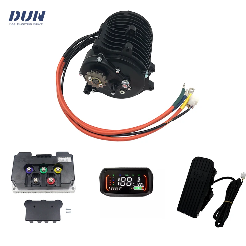 QS138 72v 70H 3000W V3 BLDC PMSM MidDrive Motor with Fardrive ND72680 Controller and N7 Display＆ Pedal Accelerator Throttle Kit