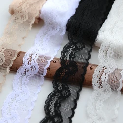 5 meters 4cm Shell Embroidery Lace Trim Camel Black Thin Embroidered Venise LaceTrim DIY Craft Garment Accessories Gift Packing