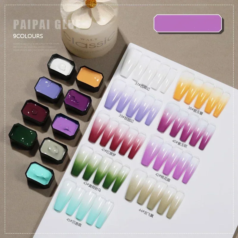 

Nail Polish Glue Thick Halo Staining Gradually Semi Solid Enamel Jelly Solid Pat Gel Nail Art Nail Art Supplies Gradient Color