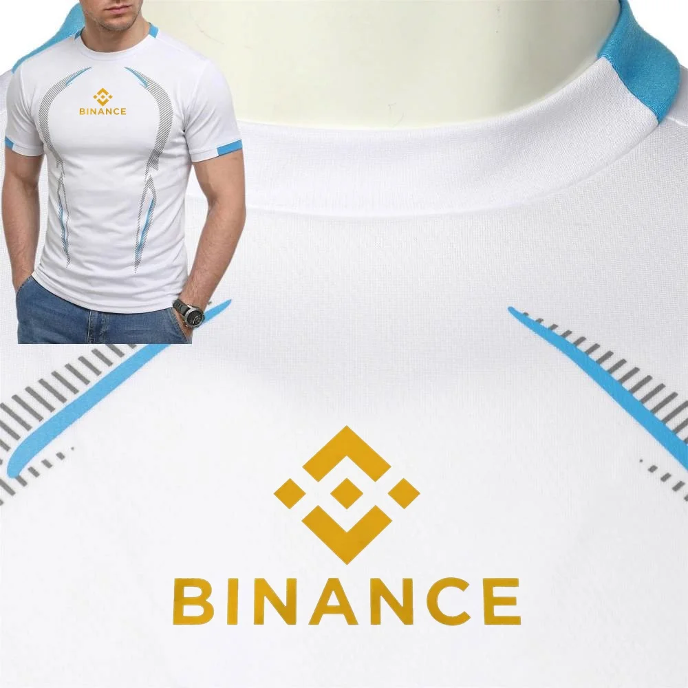 Binance Crypto Men's Compression T-Shirt High Stretch Muscle Fit Quick Dry Breathable Sun Protection Sports Fitness Tee Summer